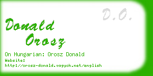 donald orosz business card